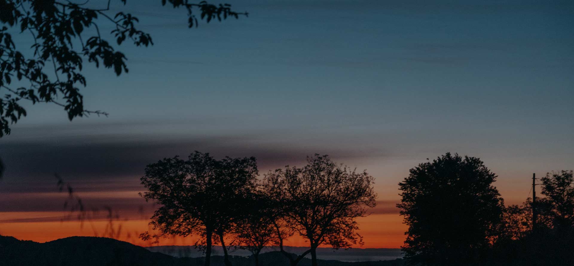 Dormire in agriturismo - Girolomoni paesaggio con tramonto